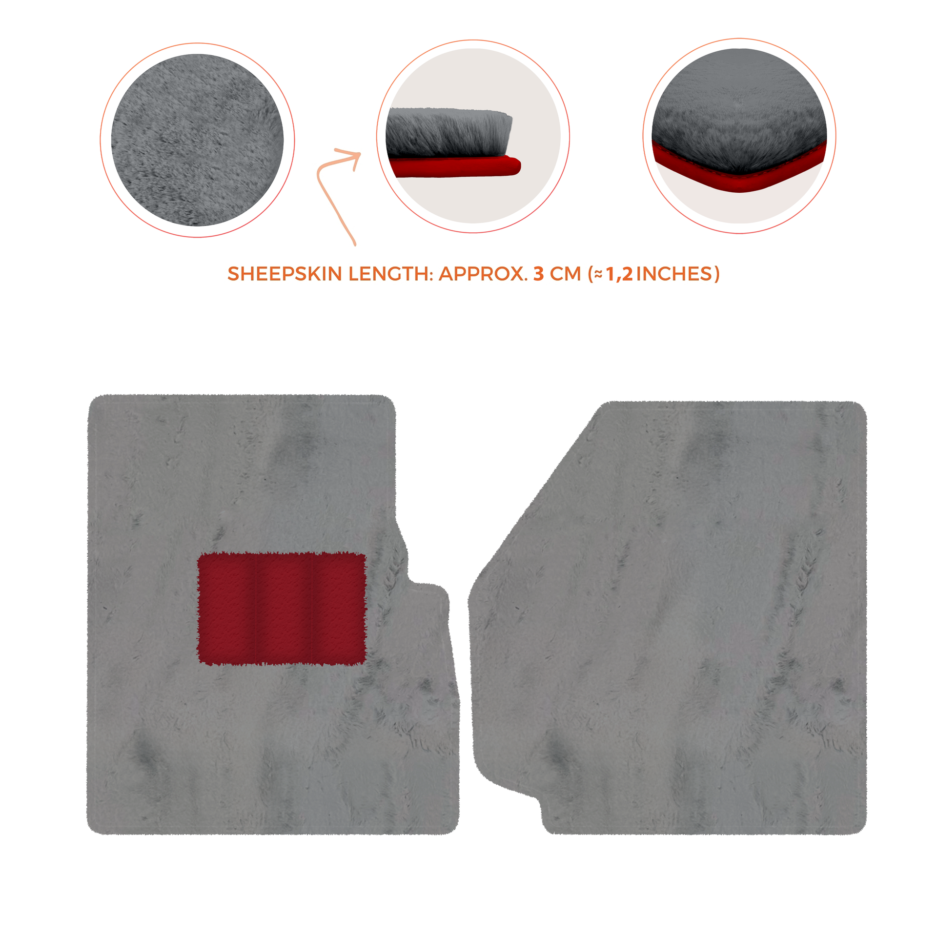 Premium Sheepskin Floor Mats for Land Rover Discovery (2004-2009)