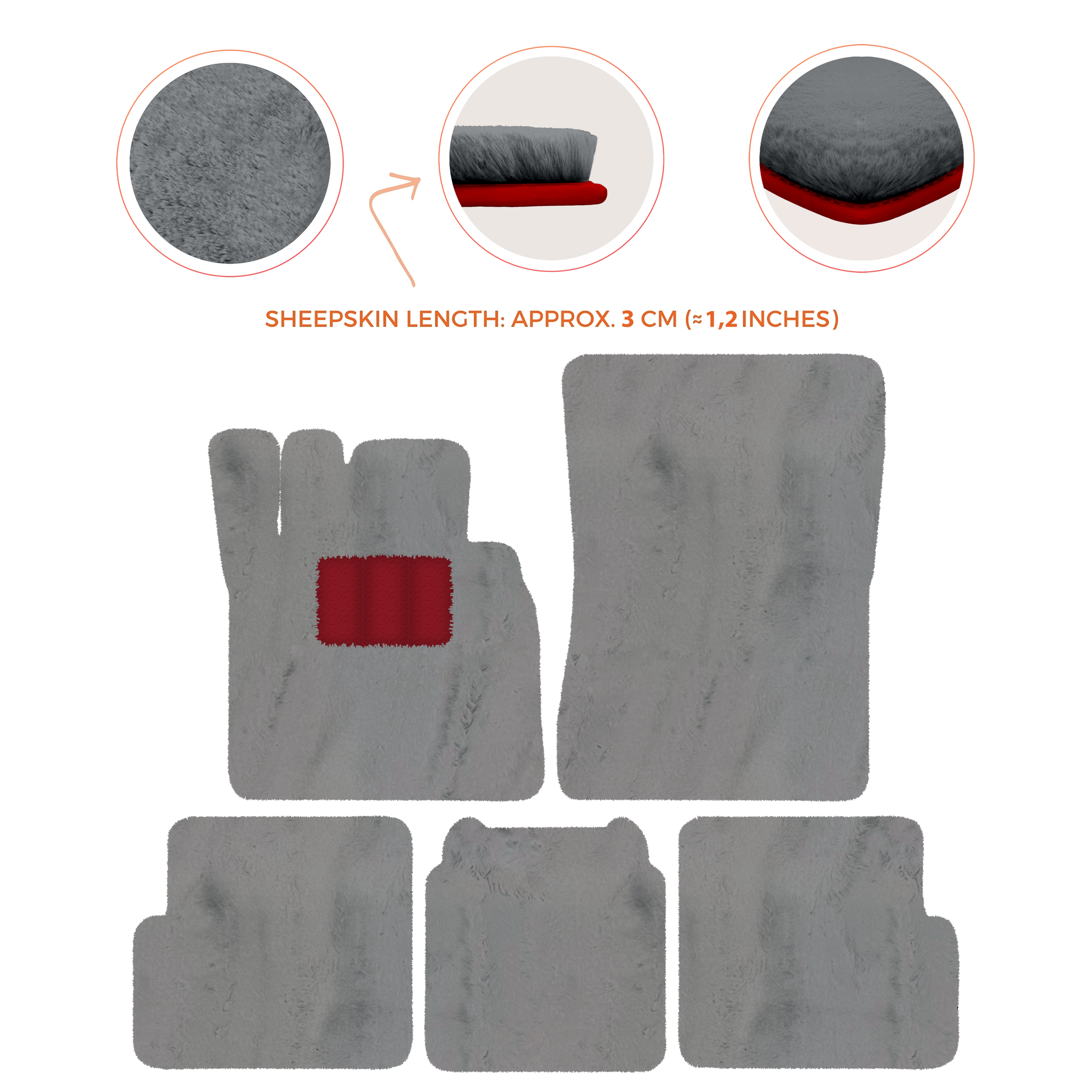 Premium Sheepskin Floor Mats for Ferrari 296 GTS (2022-2025)