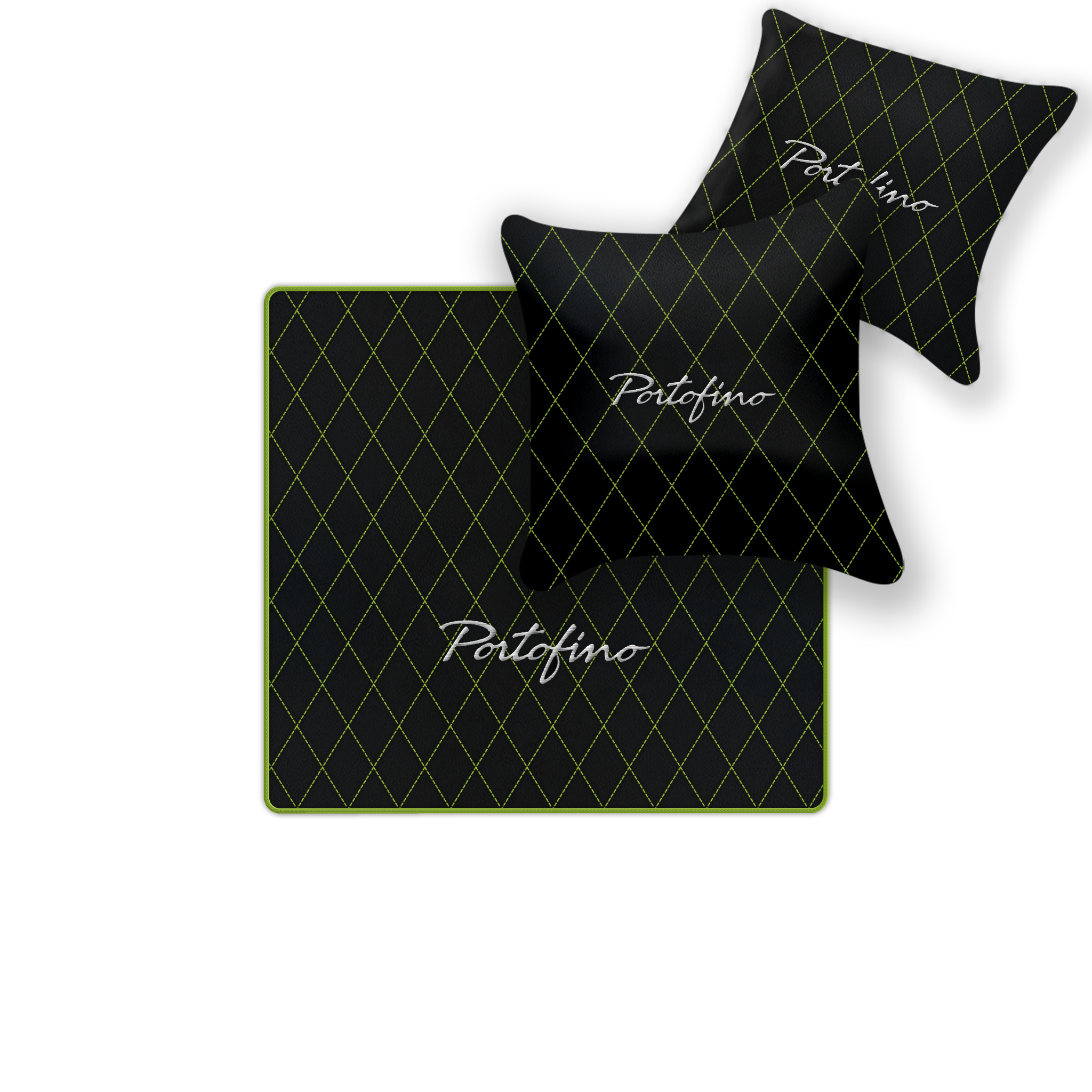Custom Black Leather Floor Mats for Ferrari 812 Superfast (2018-2023)