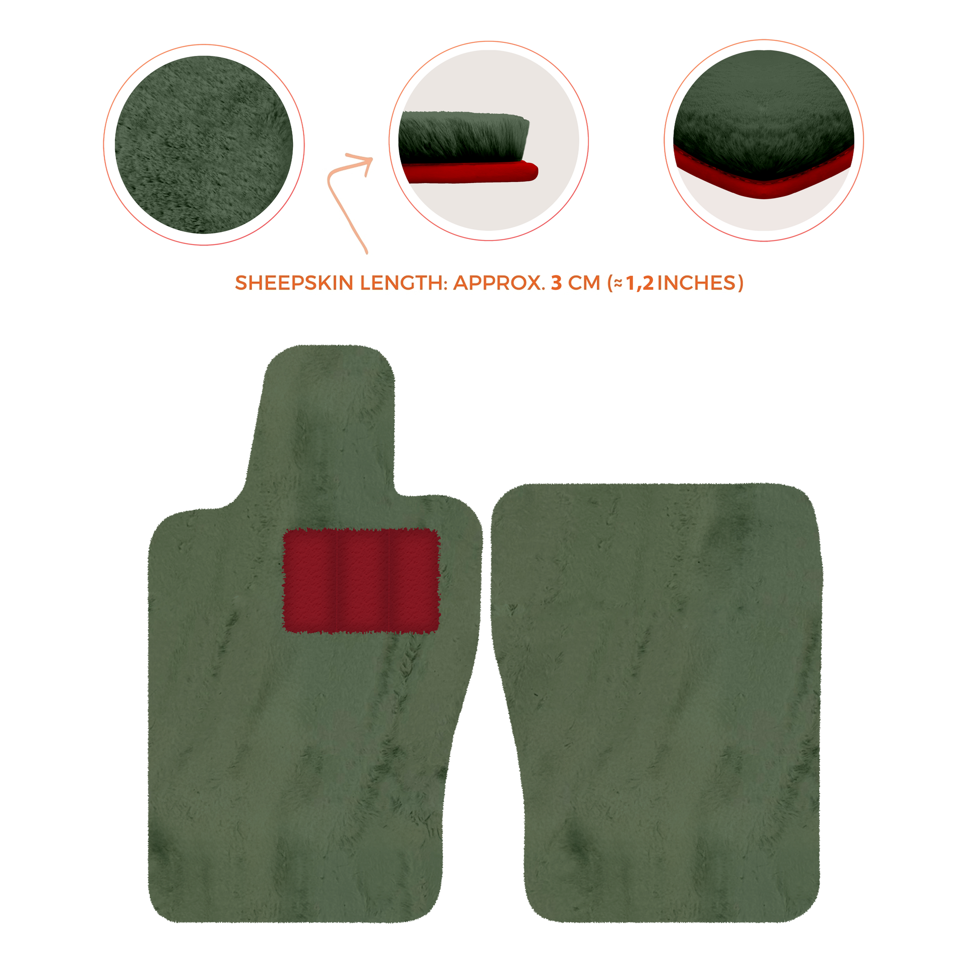 Premium Sheepskin Floor Mats for Aston Martin V8 Vantage (2019-2025)