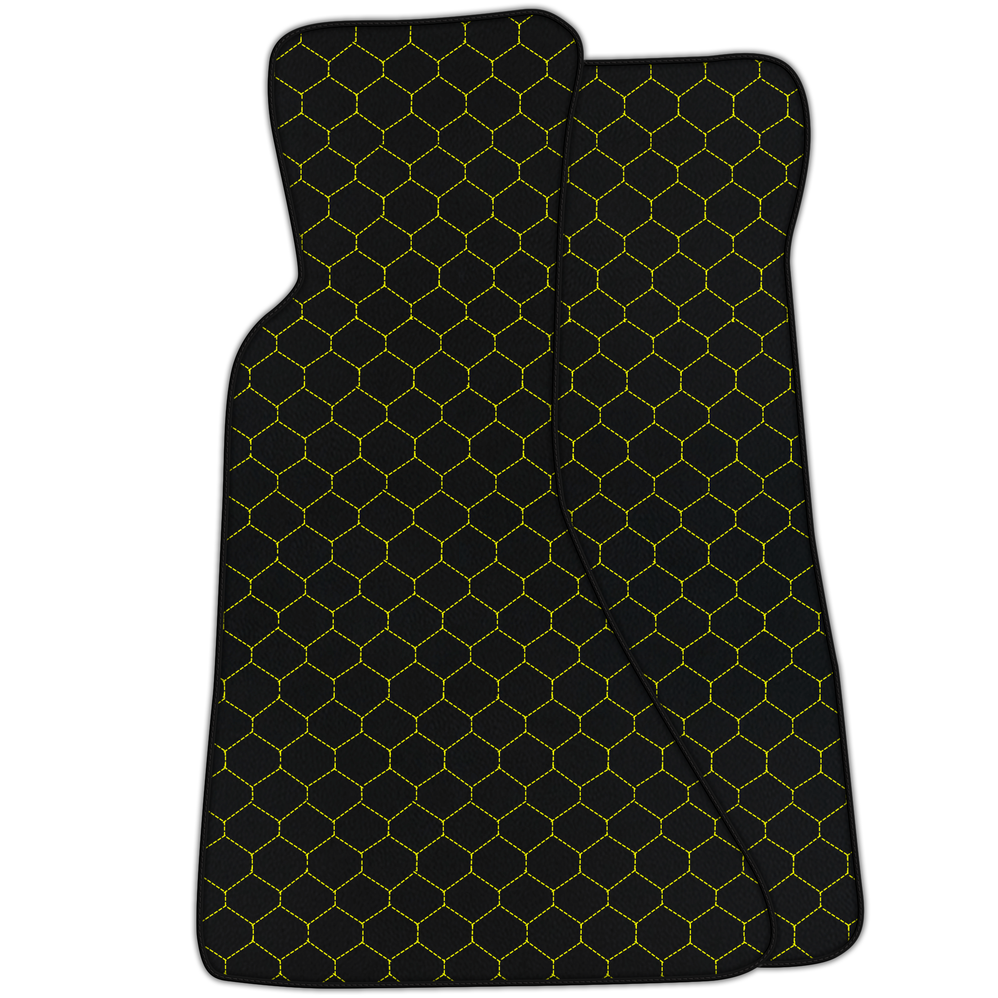 Customizable Leather Floor Mats for Corvette C4 | Viper Hex Pattern