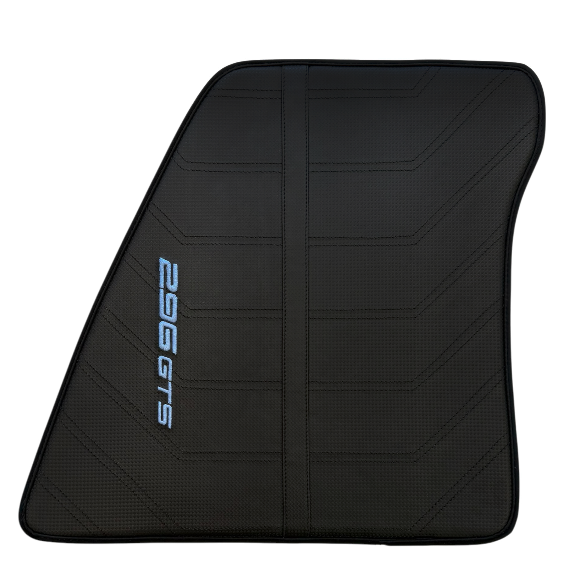 Premium Black Leather Floor Mats for Ferrari 296 GTS 2022-2024