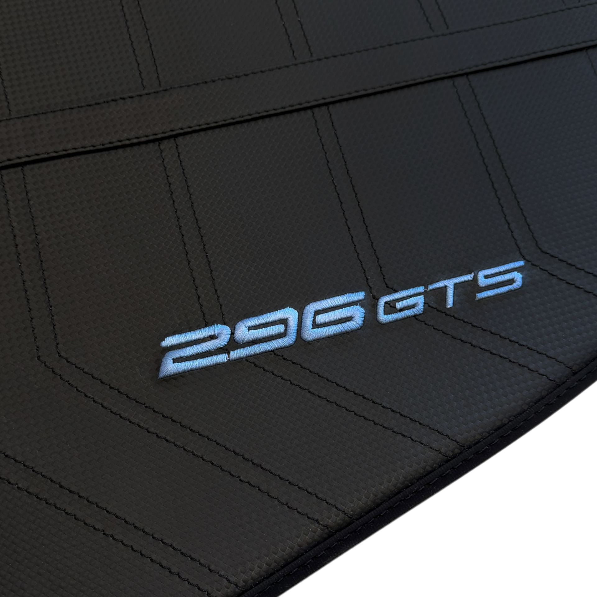 Premium Black Leather Floor Mats for Ferrari 296 GTS 2022-2024