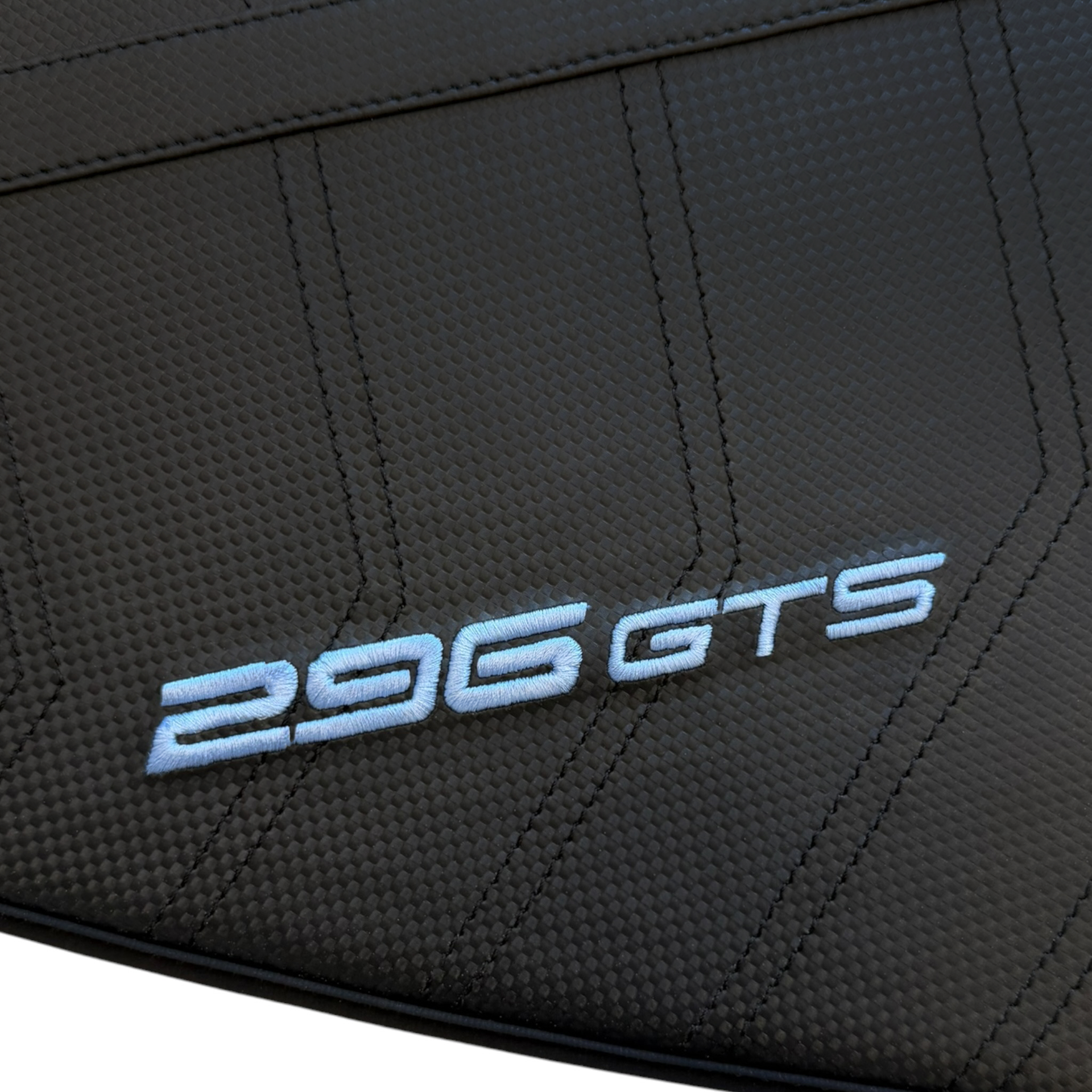 Premium Black Leather Floor Mats for Ferrari 296 GTS 2022-2024