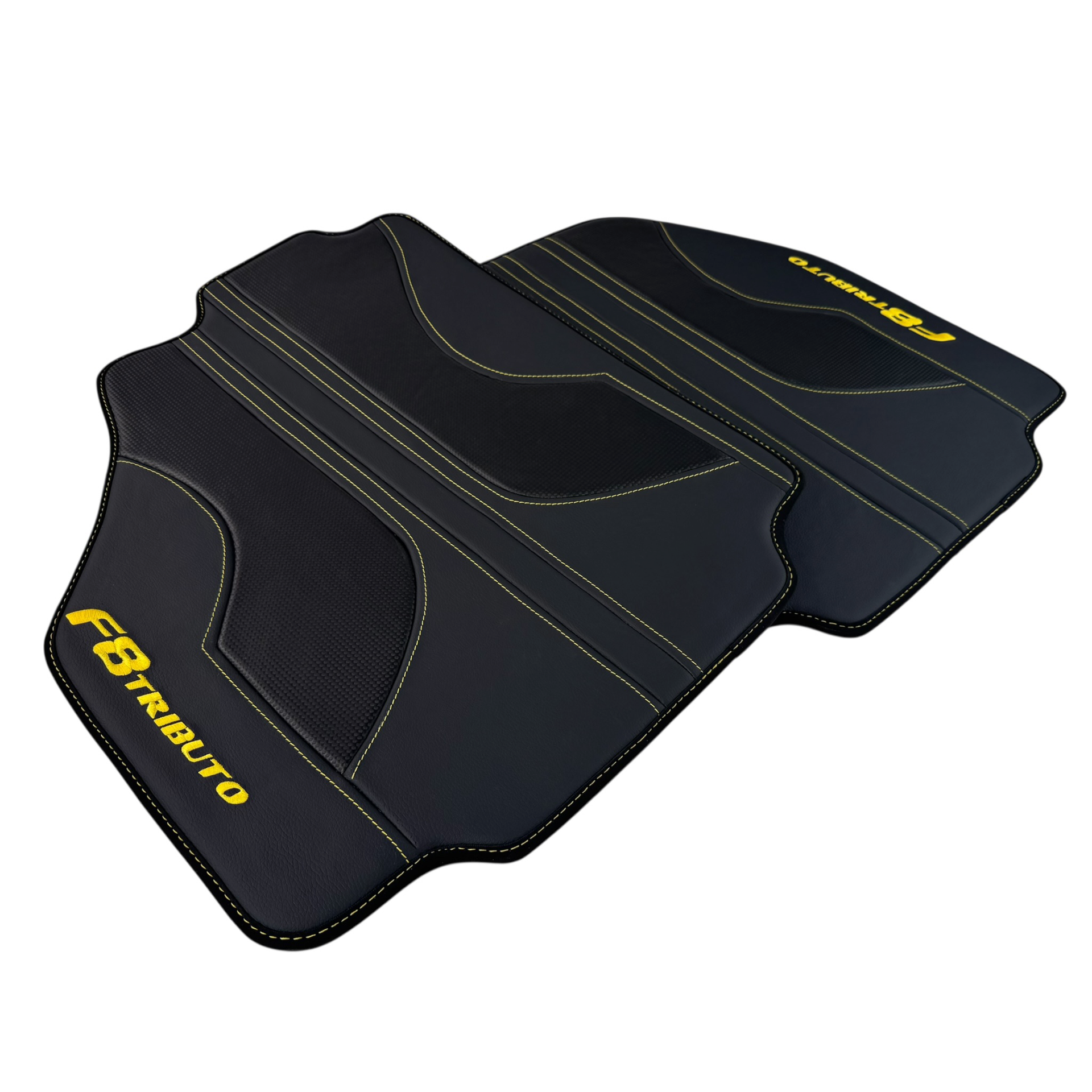 Custom Luxury Leather Floor Mats for Ferrari F8 Spider (2019-2023)
