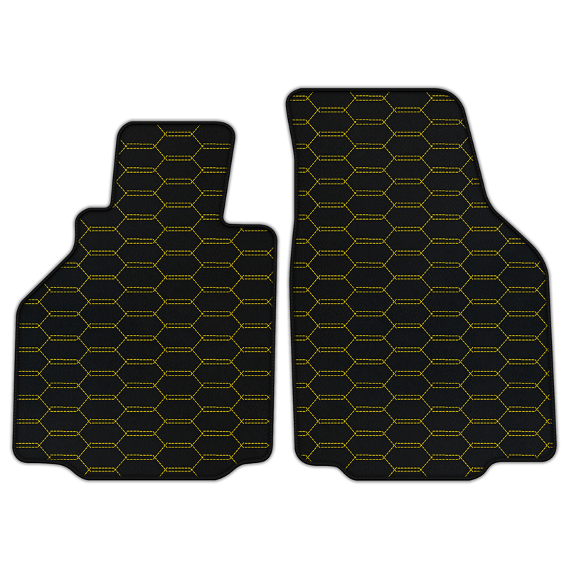 Customizable Leather Floor Mats with Interlaced Hex Pattern for Porsche 911 GT3 (996) 1999–2005