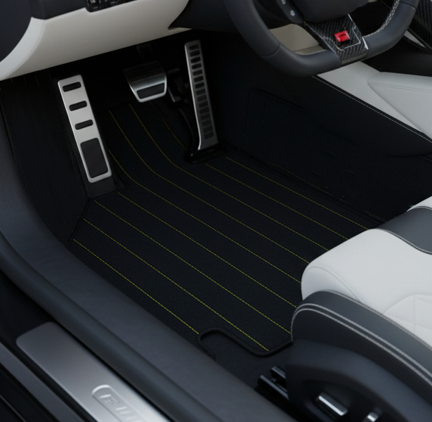 Customizable Leather Floor Mats with Triangle Pattern for Lamborghini Countach (1974–1990) - AutoWin