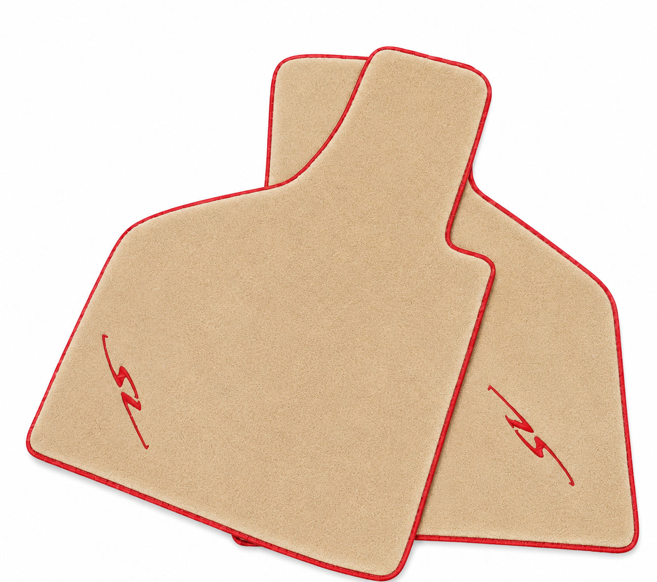 Customizable Red Floor Mats for Lamborghini Diablo 1990-2001 With Alcantara Leather