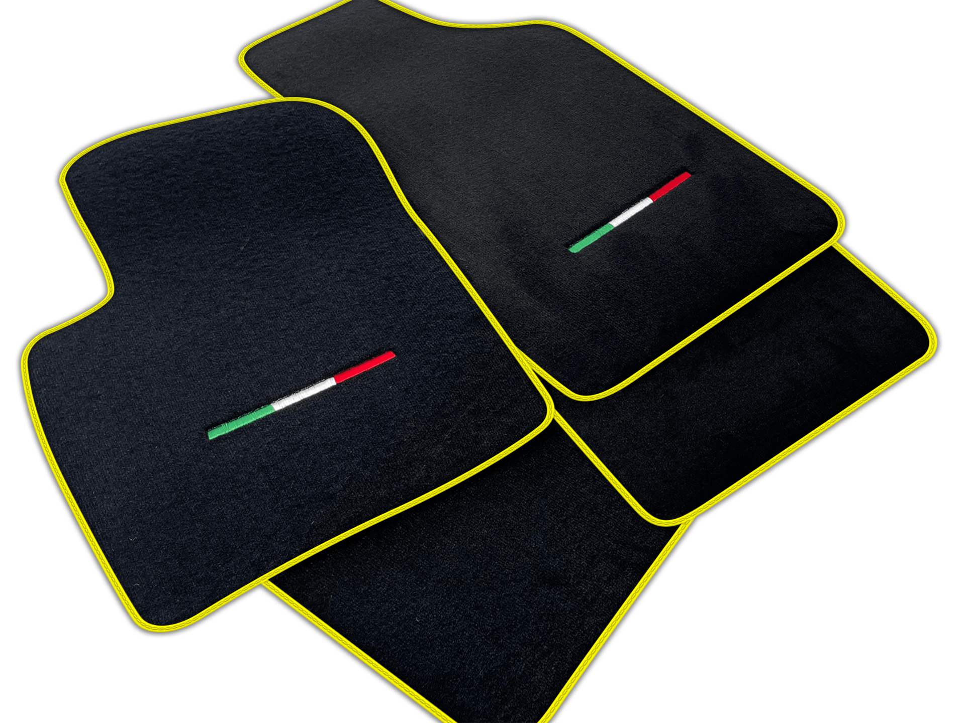 Italian Edition Black Floor Mats for Fiat 500L (2017-2024) Facelift