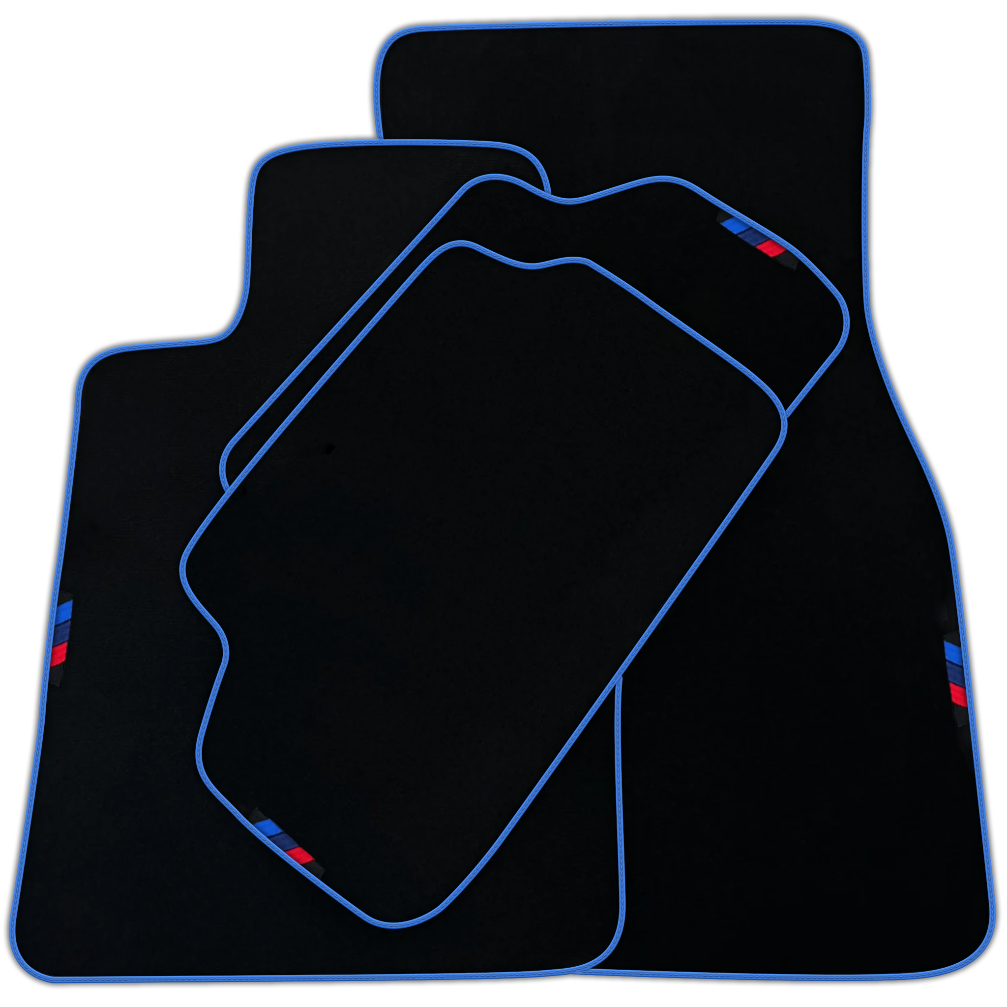 Black Floor Mats For BMW X1 Series E84 | White Trim | Various Trim Colors