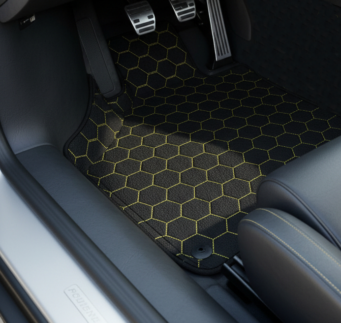 Customizable Leather Floor Mats with Triangle Pattern for Lamborghini Diablo (1990-2001) - AutoWin