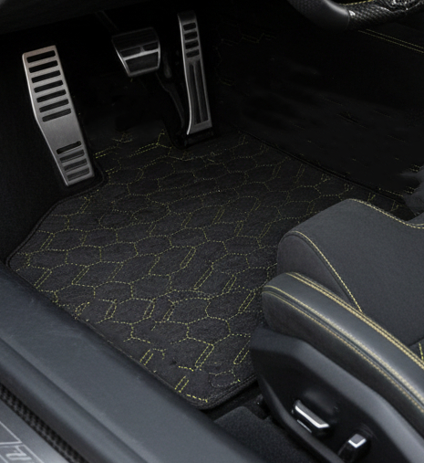 Customizable Leather Floor Mats with Hex Pattern for Lamborghini Sian (2020-2022) - AutoWin