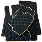 Customizable Black and Beige Trim Floor Mats For Mercedes Benz C-Class CL203 Coupe (2000-2008) - AutoWin