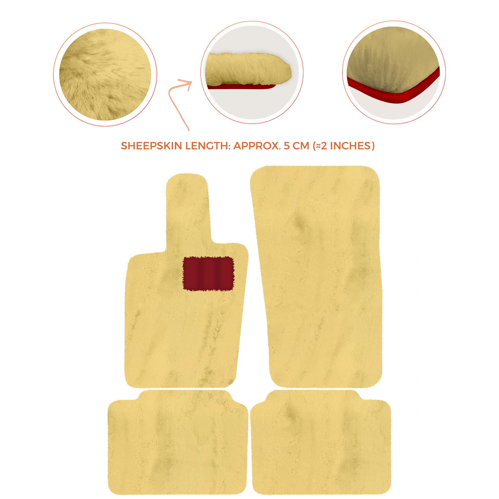 Luxury Sheepskin Floor Mats for Porsche Panamera (2017-2023)