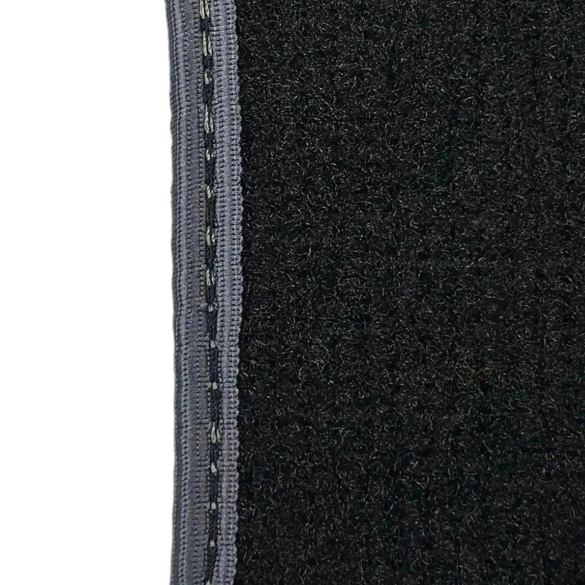 Black Floor Mats for Mini Cooper / One F56 3-Doors (2014-2023) with Gray Trim - AutoWin