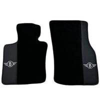 Black Floor Mats for Mini Cooper / One R50 (2001-2007) with Leather - AutoWin