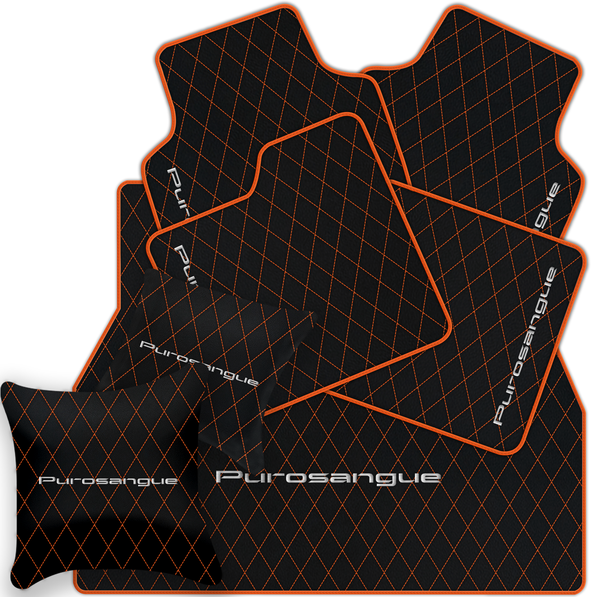 Premium Black Leather Floor Mats for Rolls Royce Shadow (1965-1977)