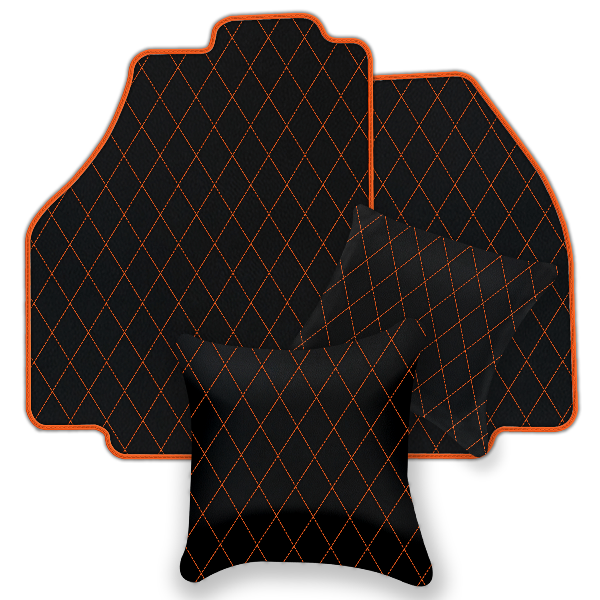 Premium Black Leather Floor Mats for Ferrari 488 Spider (2016-2022)