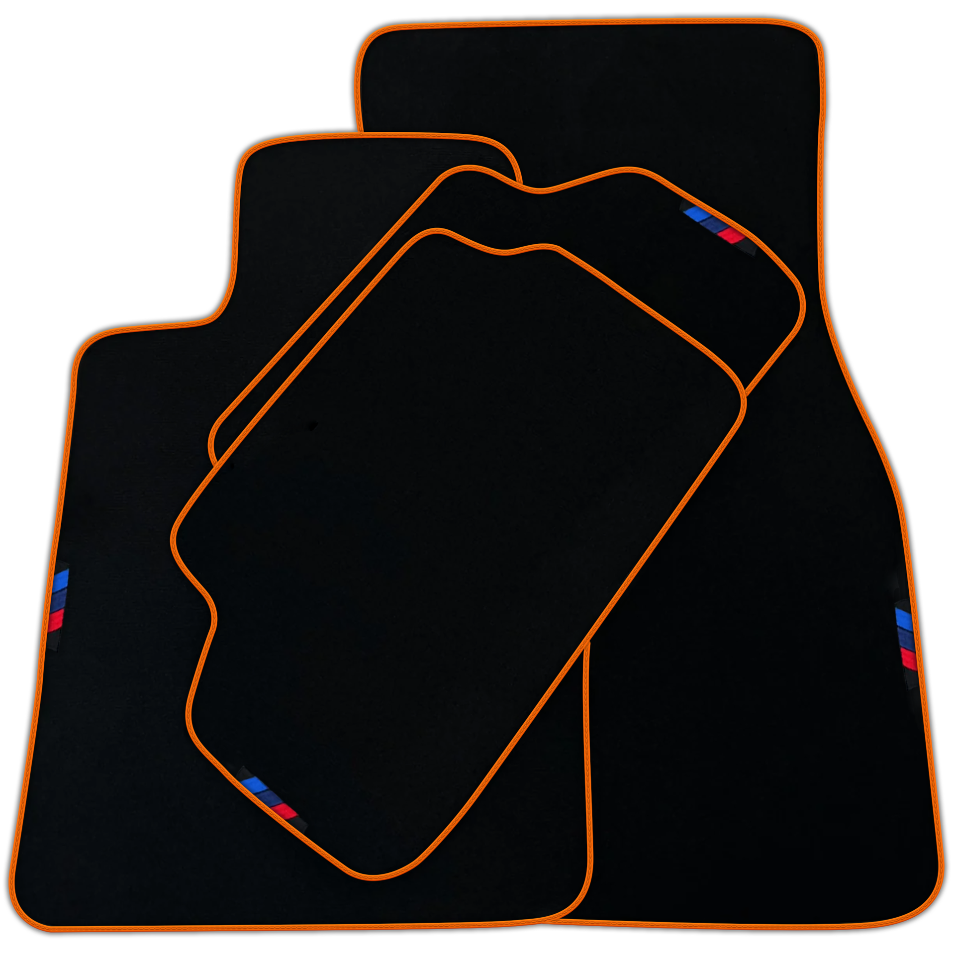 Black Mats For BMW X6M E71 SUV | Orange Trim | Various Trim Colors