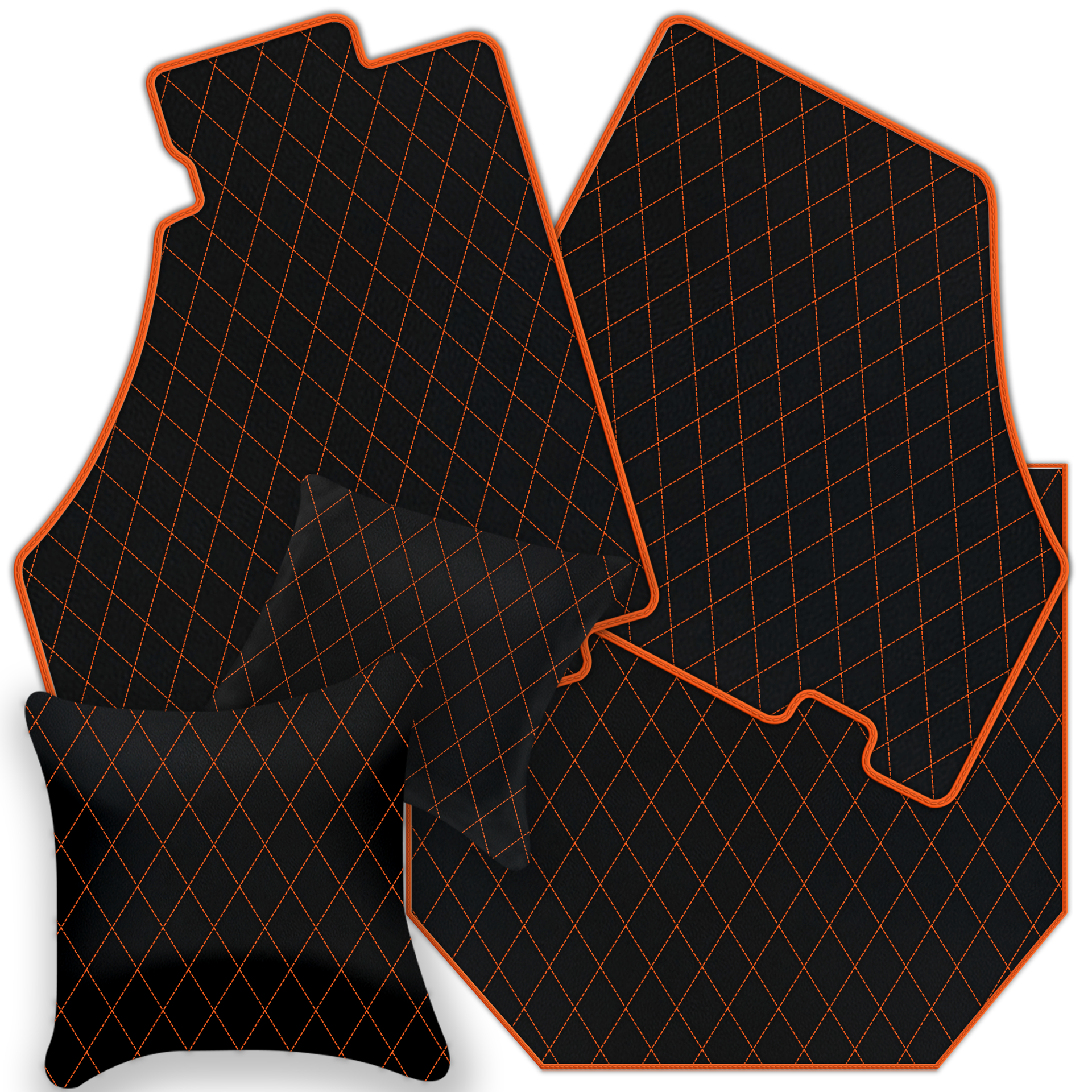 Black Leather Floor Mats for Ferrari 458 GT2 (2012-2015) | AW1 Design