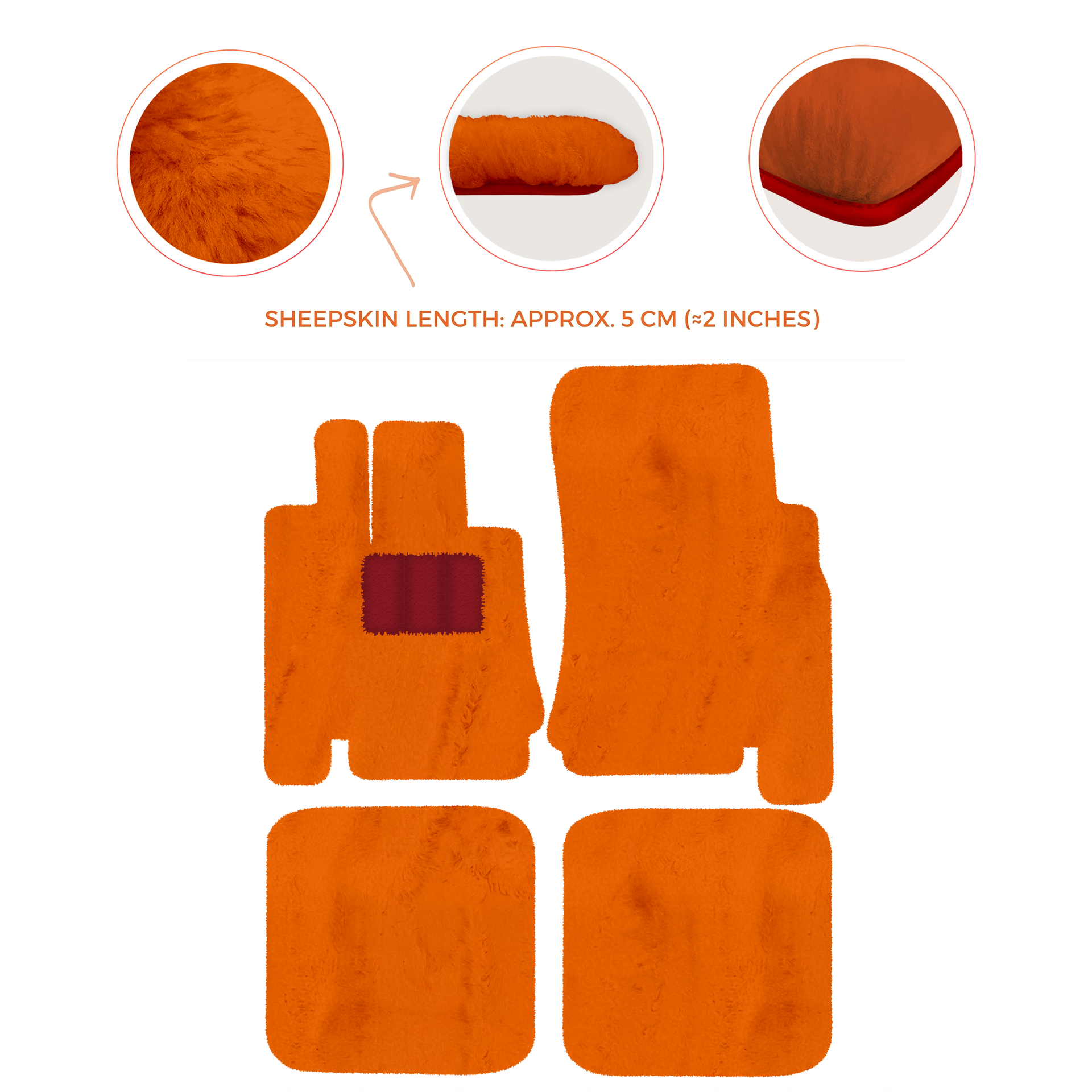 Premium Sheepskin Floor Mats for Mercedes-Benz G-Class W463 2008-2018