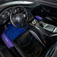 Customizable Blue Floor Mats for Lamborghini Diablo (1990-2001) with Purple Leather