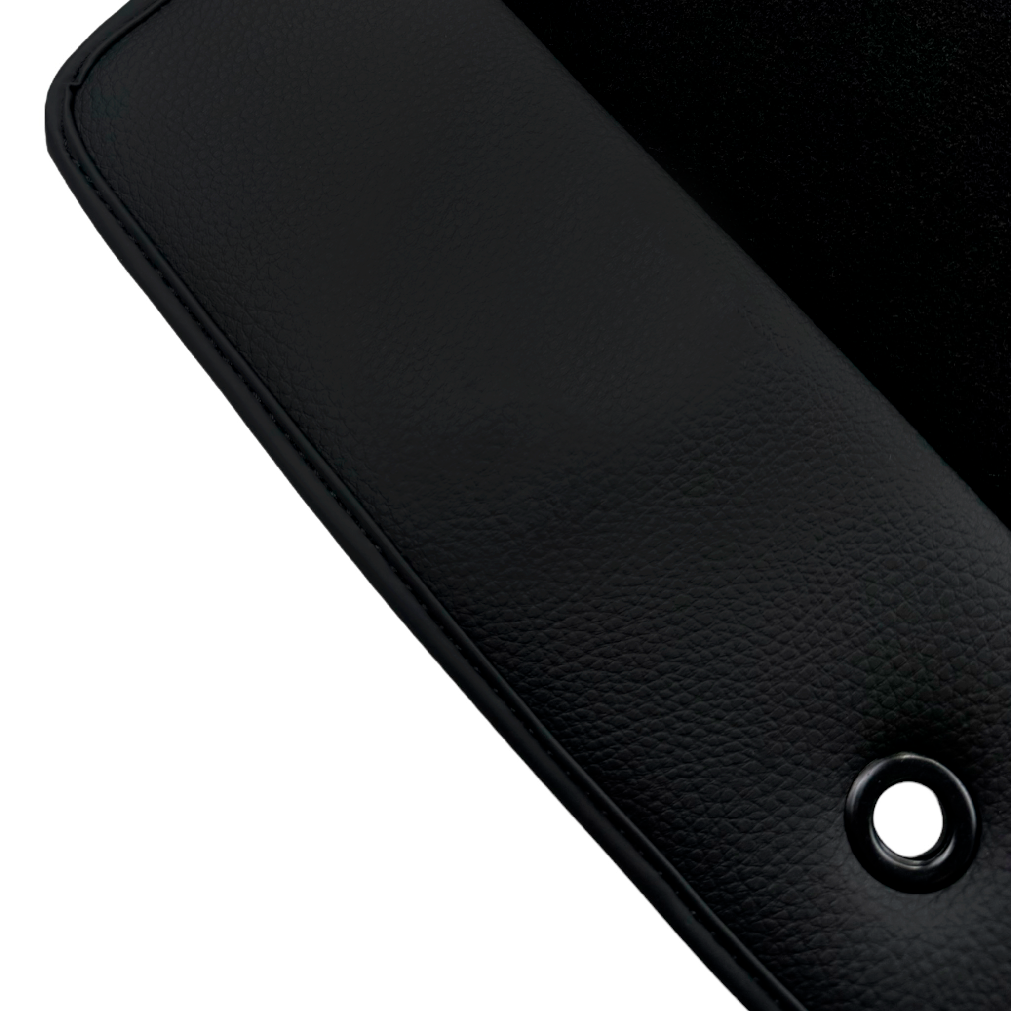 Black Floor Mats for Chevrolet Aveo T200 (2002-2011) with Leather | AutoWin