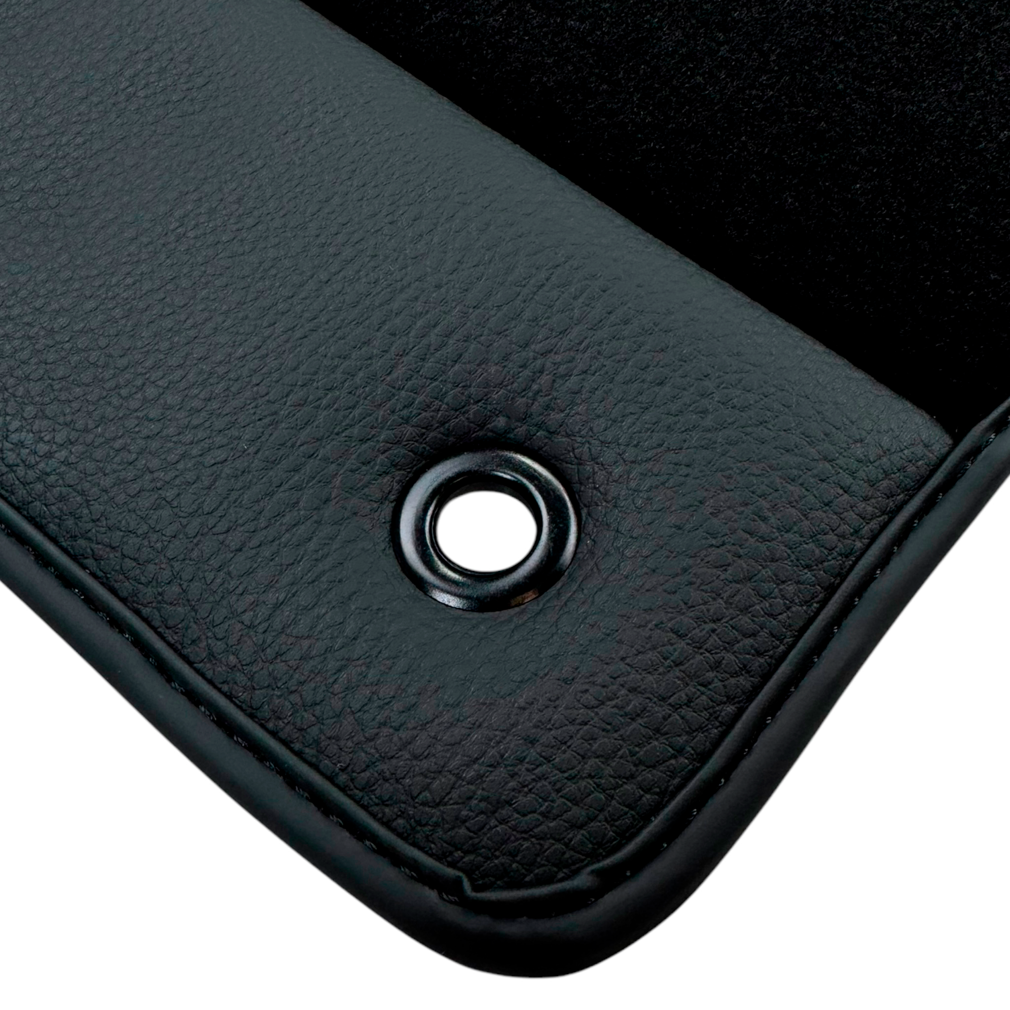 Black Floor Mats for Chevrolet Aveo T200 (2002-2011) with Leather | AutoWin