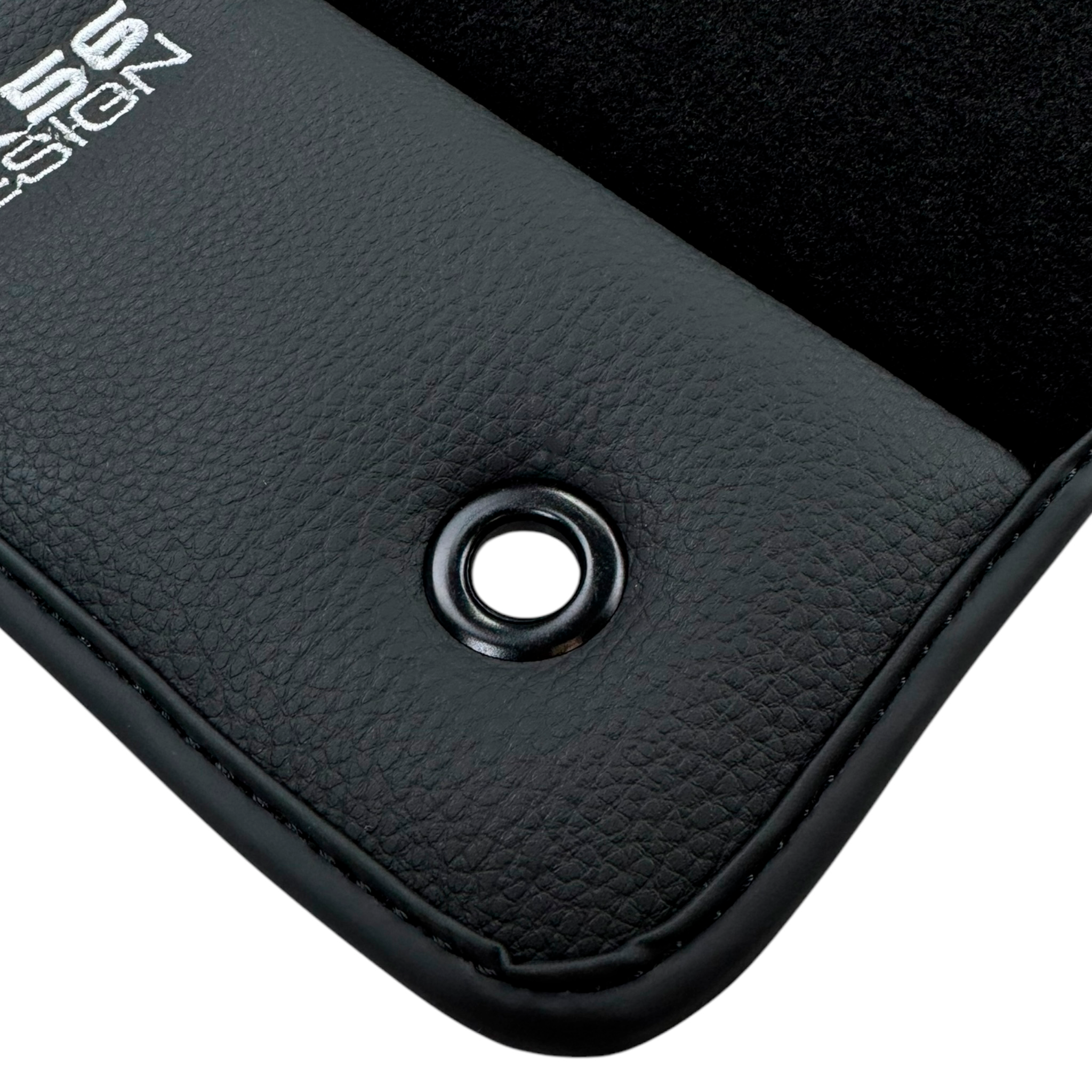 ER56 Design Black Floor Mats for Jeep Renegade (2018-2024) Co Drive without Fixing System with Leather