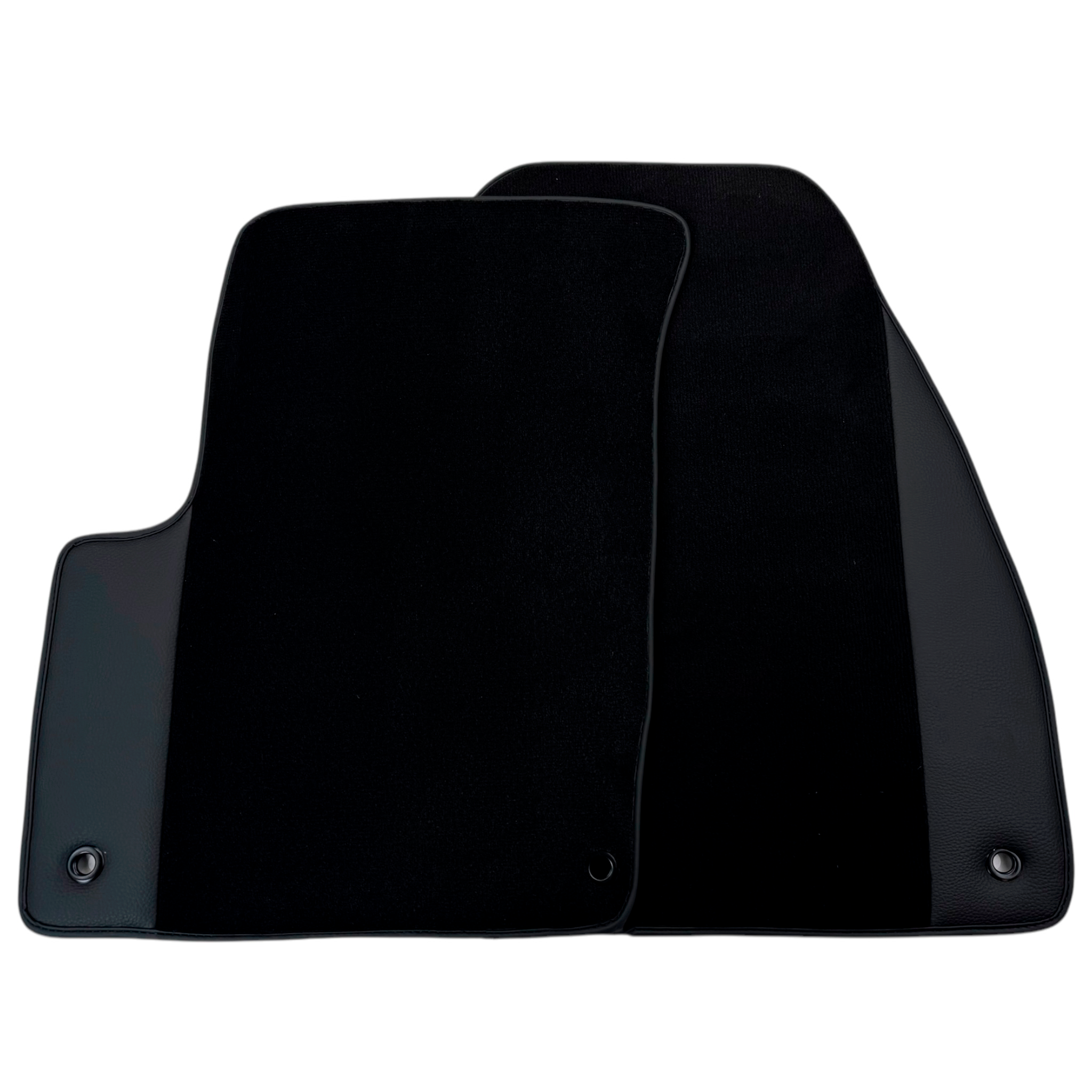 Black Floor Mats for Chevrolet Aveo T200 (2002-2011) with Leather | AutoWin