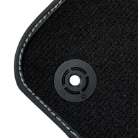 Black Floor Mats for Lamborghini Urus with Carbon Fiber Leather