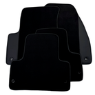 Black Floor Mats for Chevrolet Kalos (2002-2011) with Leather | AutoWin