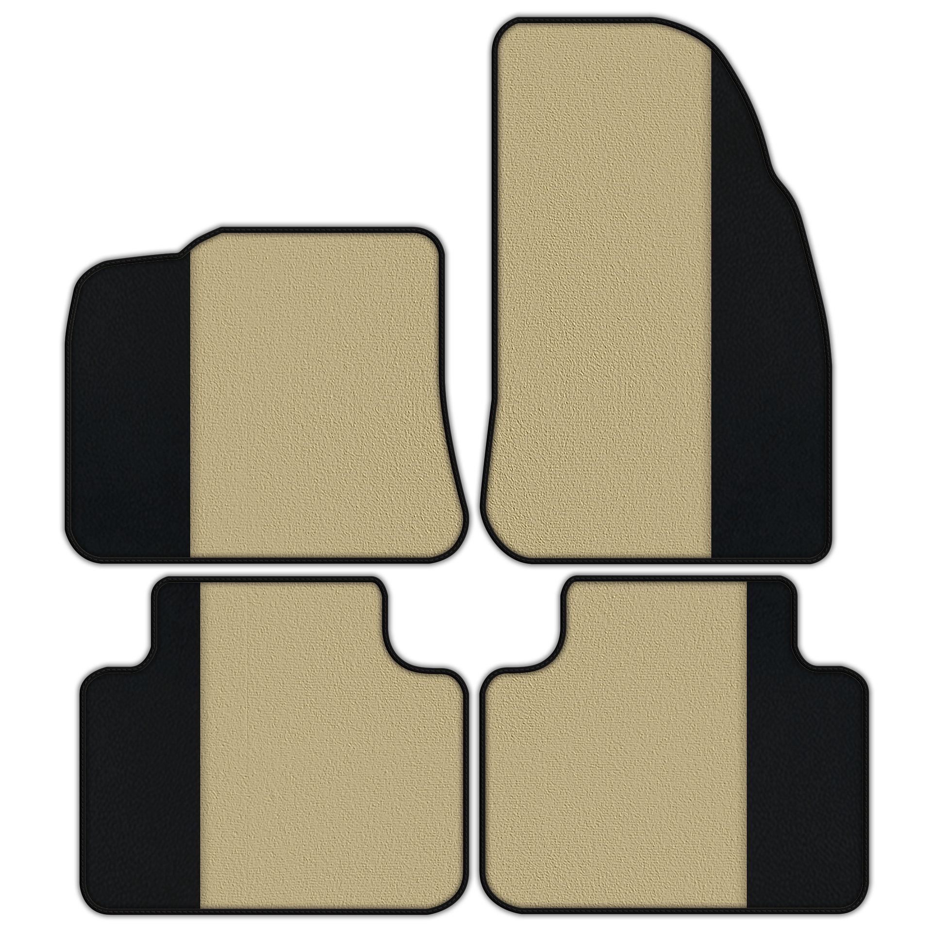 Custom Black Floor Mats for Porsche Cayenne (2018-2023) With Leather - AutoWin