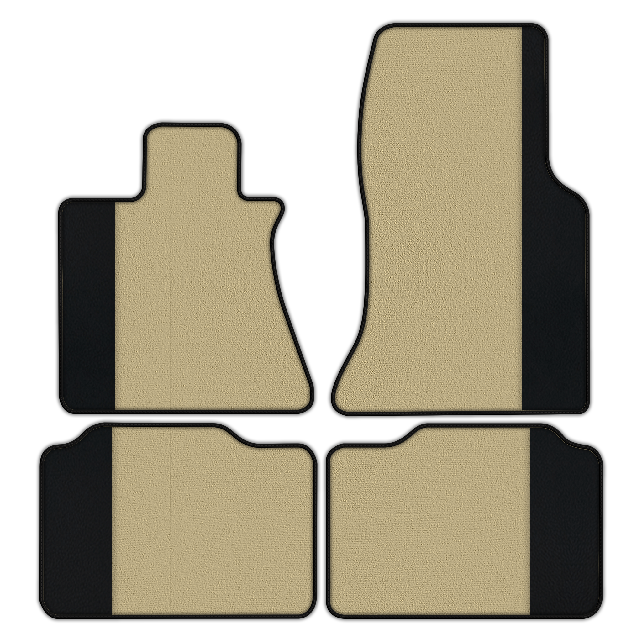 Customizable Floor Mats From Carpet With Leather for Rolls Royce Phantom VIII (2017-2024)