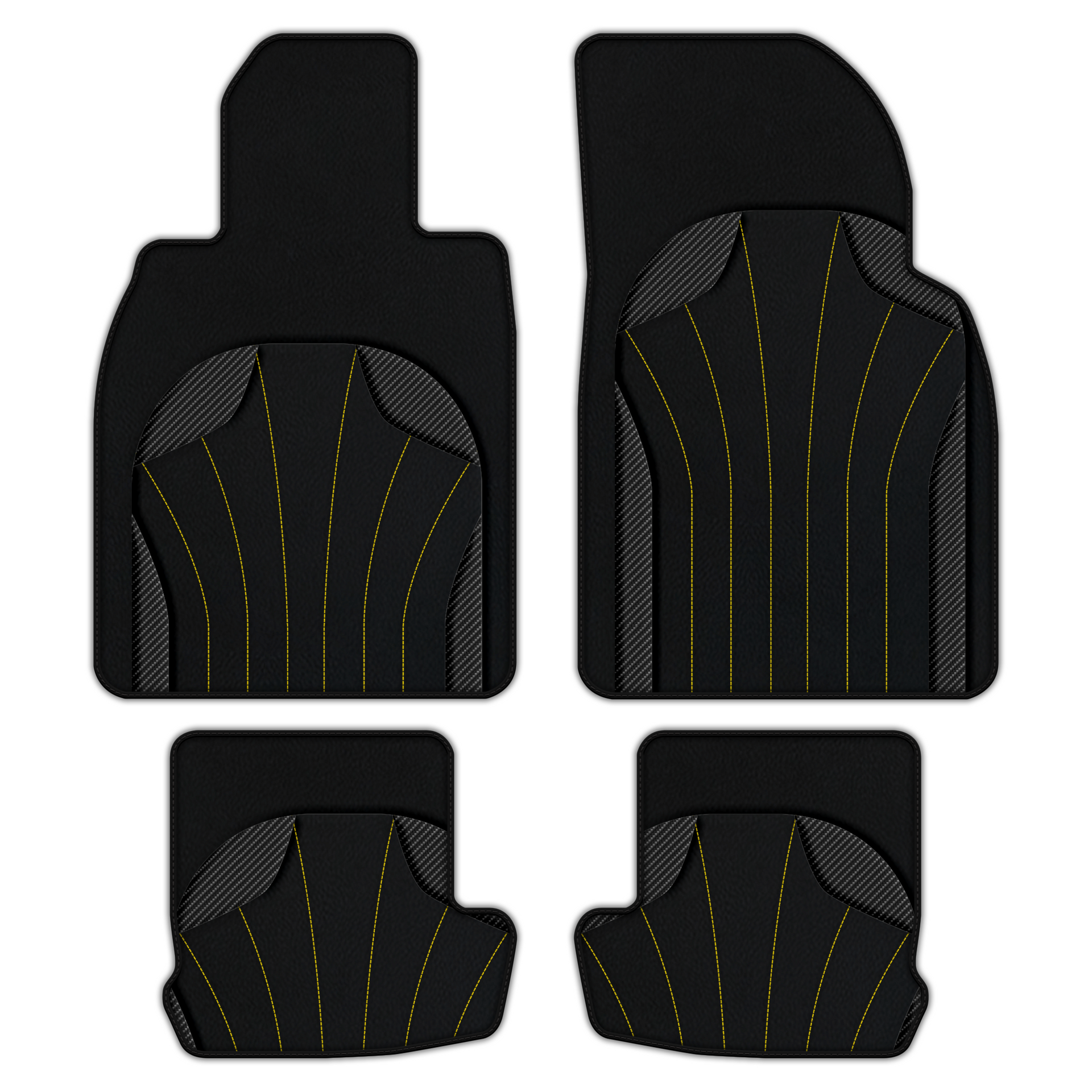 Customizable Leather Floor Mats with AW23 Pattern for Porsche 911 - 991 (2012-2019)