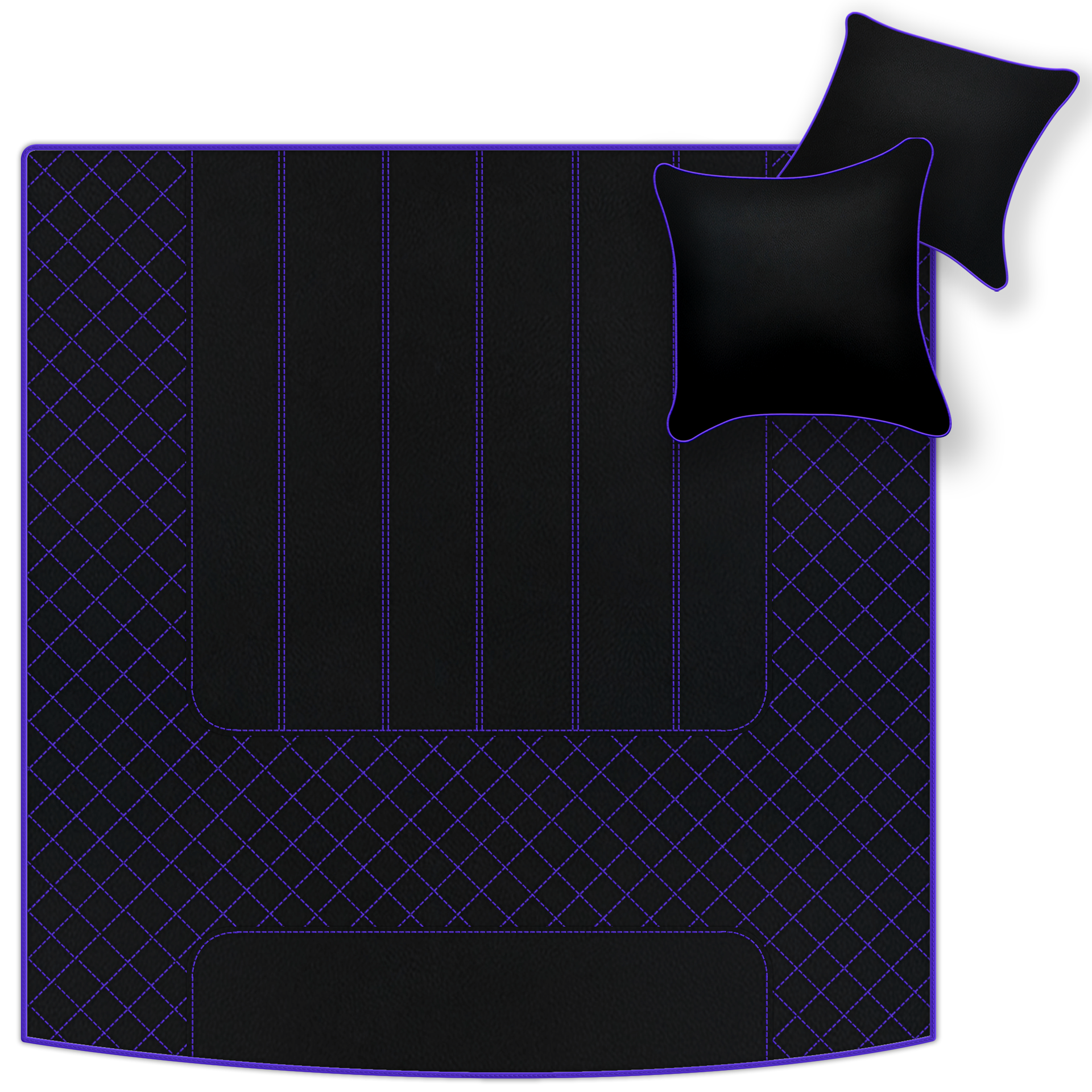 Customizable Leather Floor Mats with Double Diamond Pattern for Bentley Mulsanne (2010-2020) - AutoWin