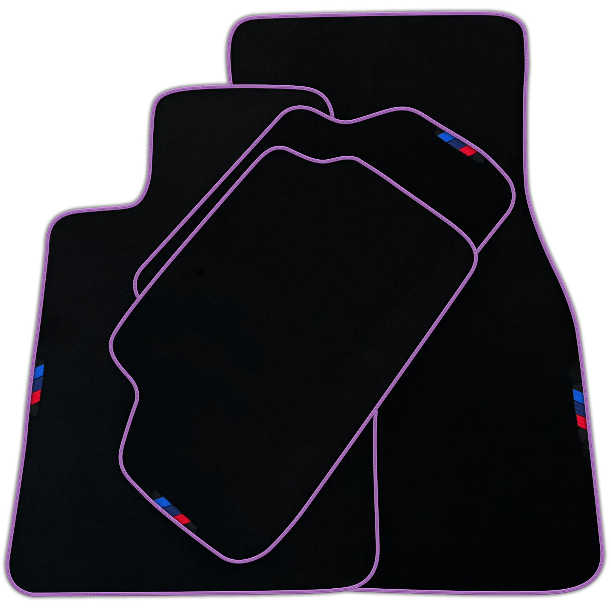 Black Floor Mats For BMW X1 Series E84 | White Trim | Various Trim Colors