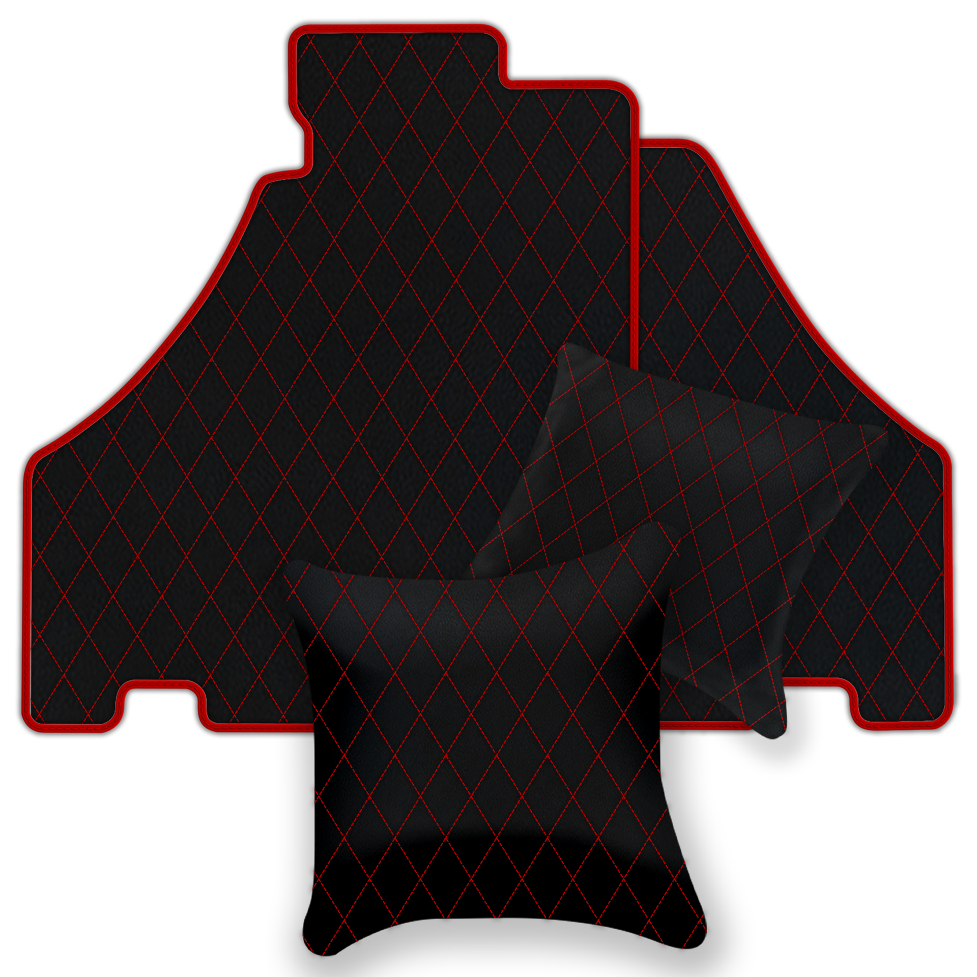 Black Leather Floor Mats for Ferrari 458 GT2 (2012-2015) | AW1 Design