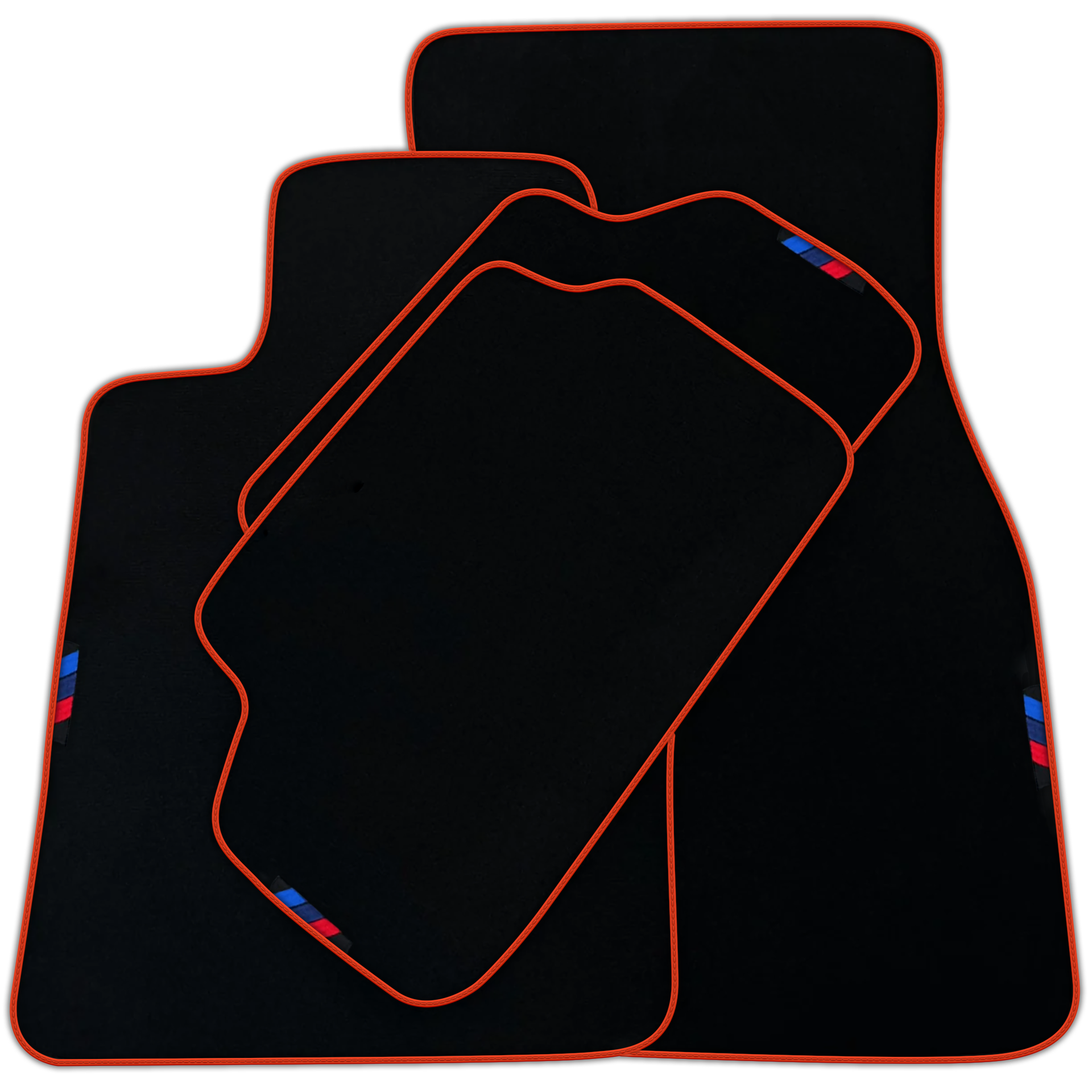 Black Floor Mats For BMW Gran Tourer F46 (2015-2022) 7 Seats with German Flag | Various Trim Colors