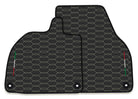 Luxury Black Carbon Fiber Leather Floor Mats for Lamborghini Revuelto