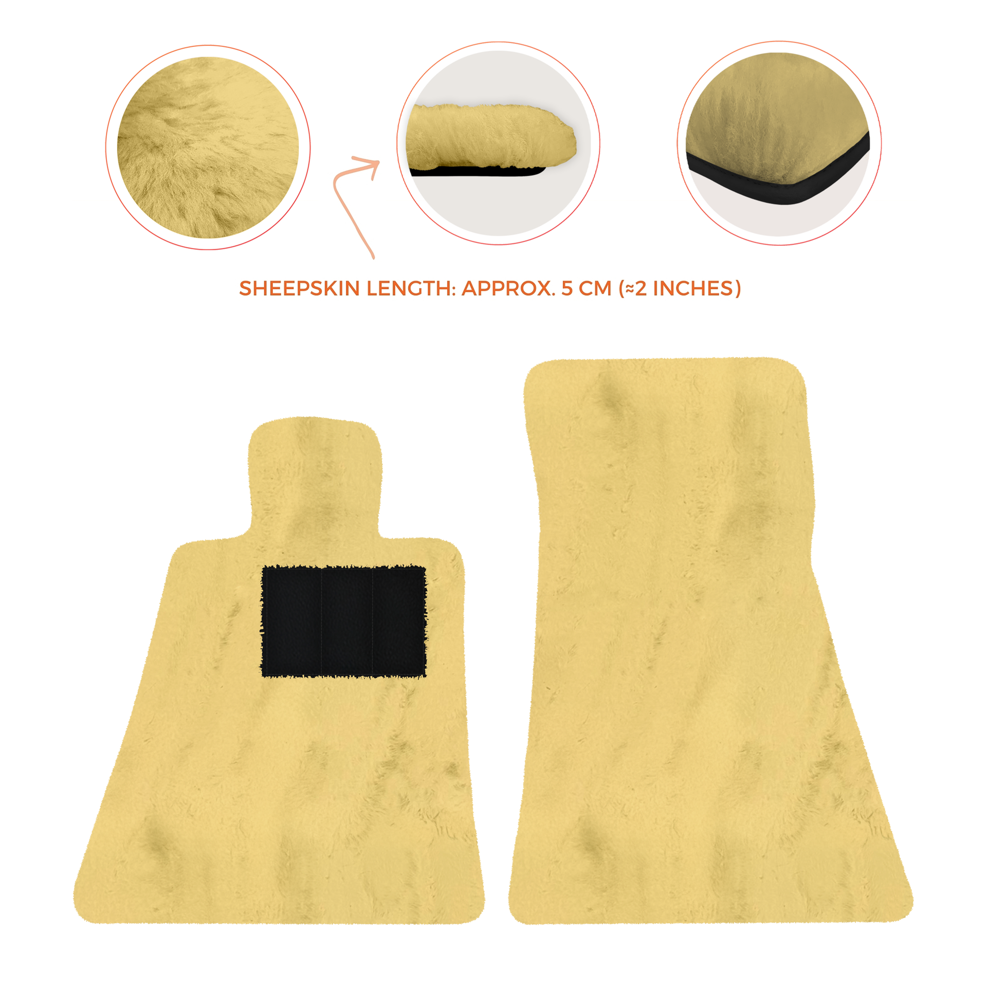 Premium Sheepskin Floor Mats for Aston Martin V8 Vantage (2019-2025)