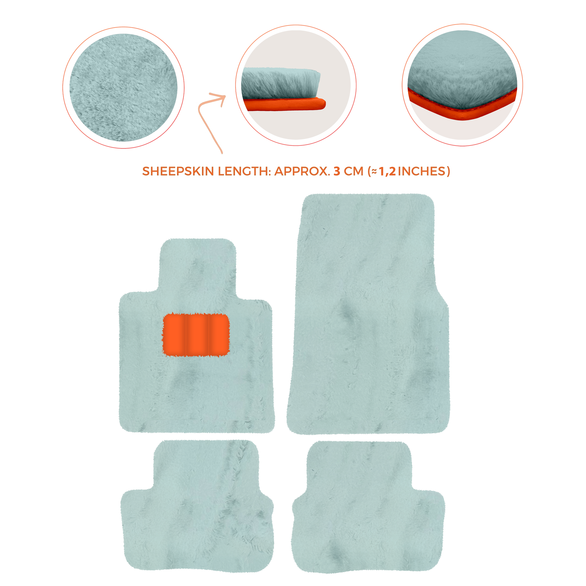 Premium Sheepskin Floor Mats for Rolls-Royce Cullinan (2018-2025)