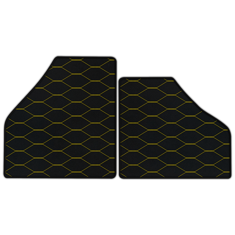 Customizable Leather Floor Mats with Viper Hex Pattern for Ferrari F50 (1995-1997)