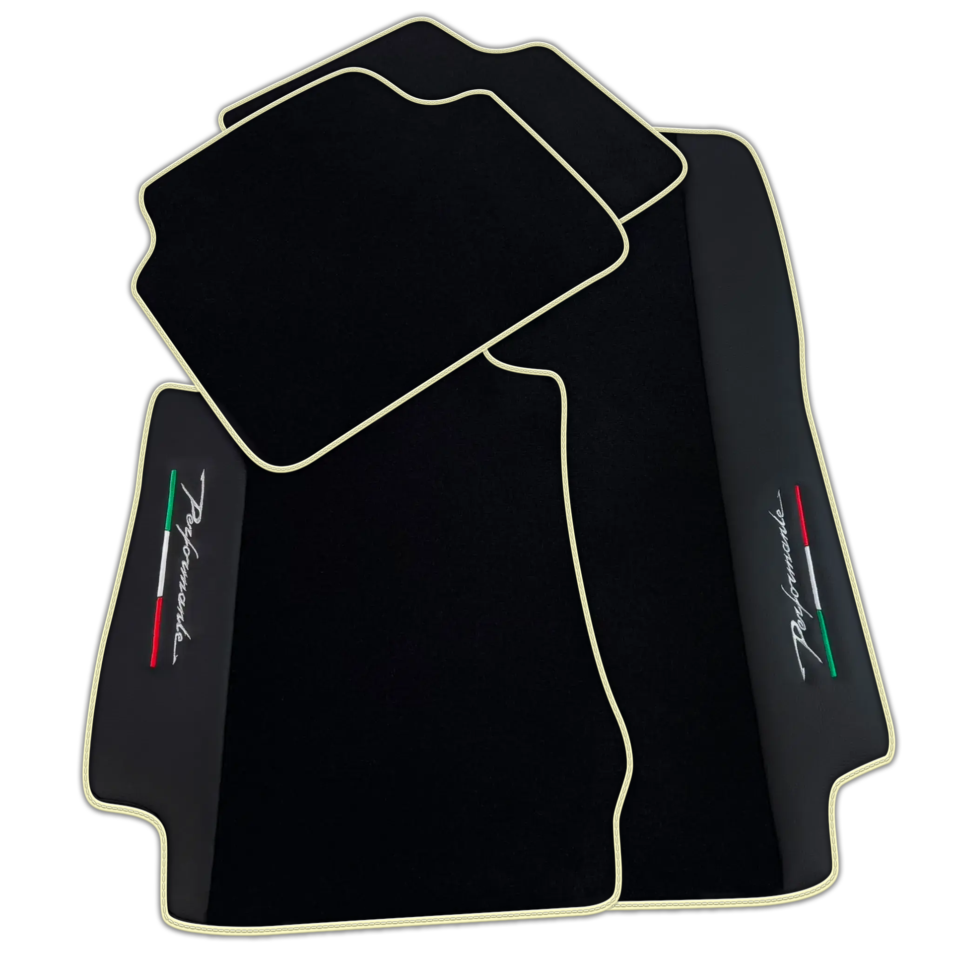 Black Floor Mats for Alfa Romeo Giulia (2016-2024) All Wheel Drive | Performante