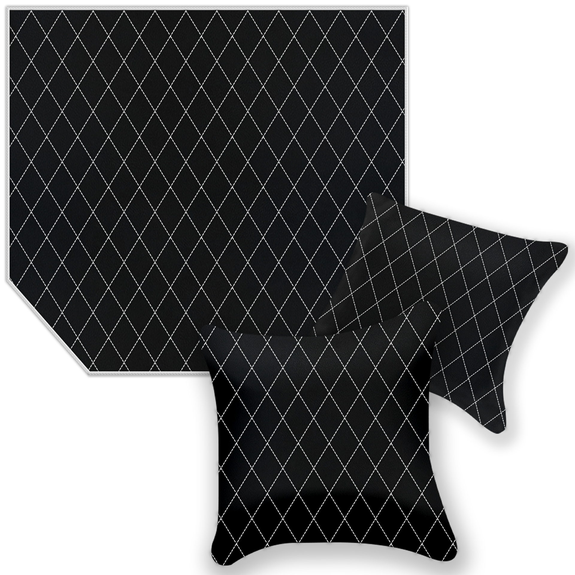 Black Leather Floor Mats for Ferrari 458 GT2 (2012-2015) | AW1 Design