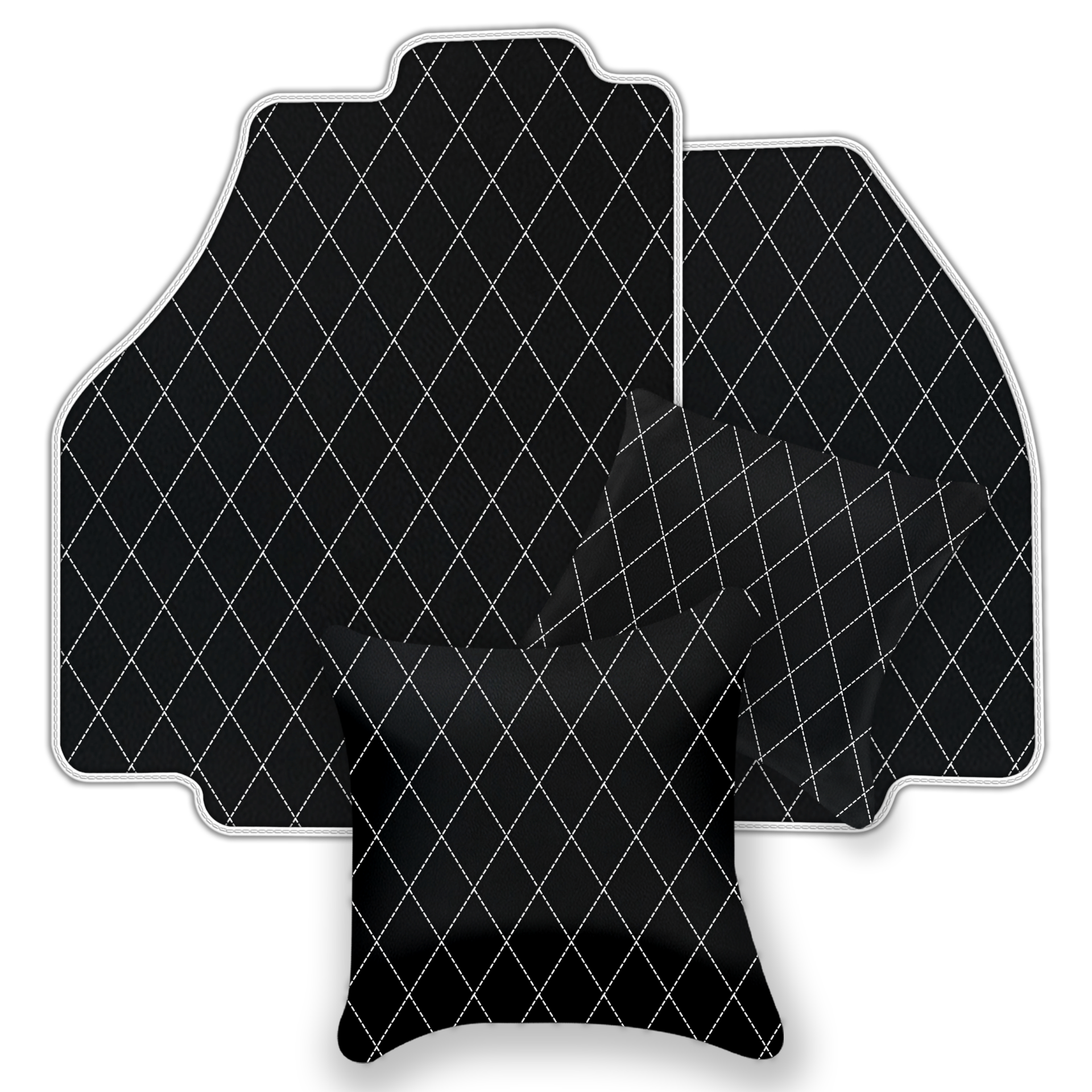 Premium Black Leather Floor Mats for Ferrari 488 Spider (2016-2022)