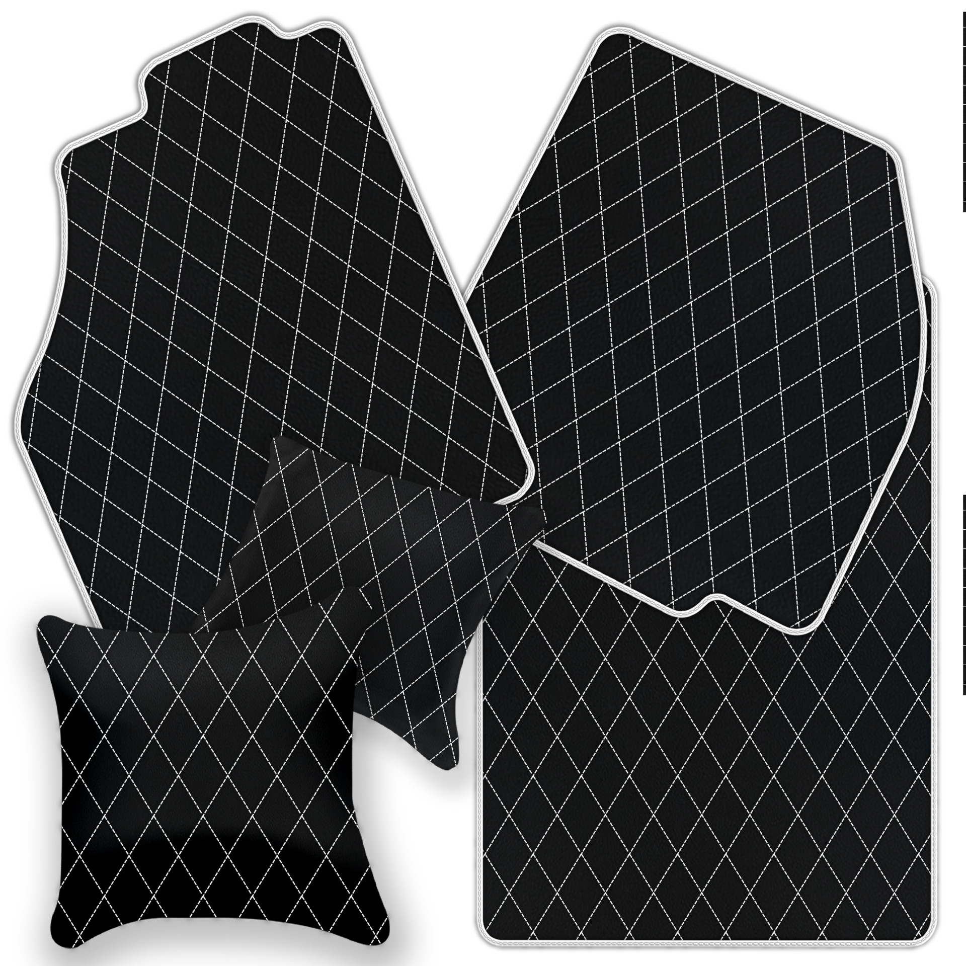 Premium Black Leather Floor Mats for Ferrari 488 Spider (2016-2022)