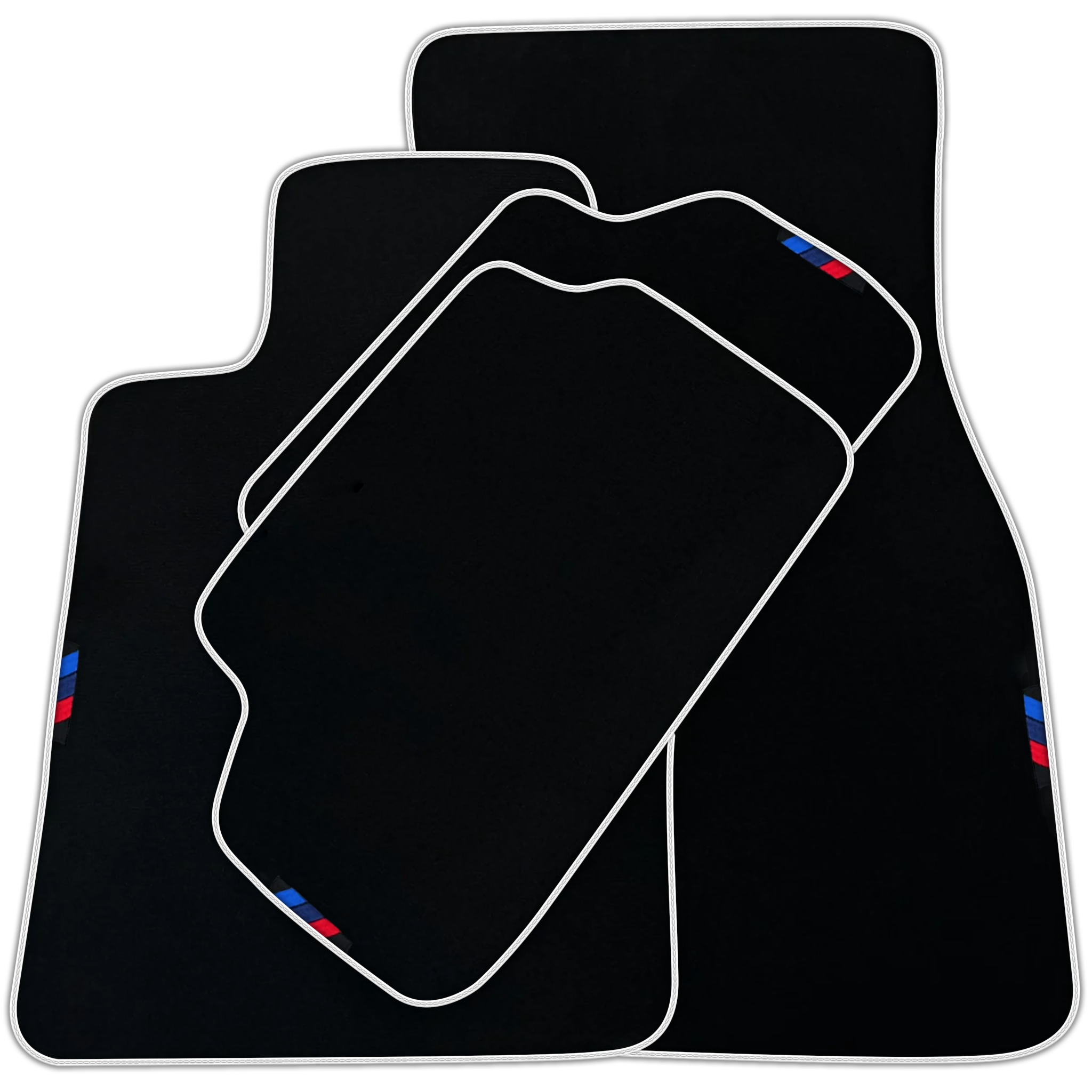 Black Floor Mats For BMW 7 Series G11 | Green Trim AutoWin Brand | Various Trim Colors