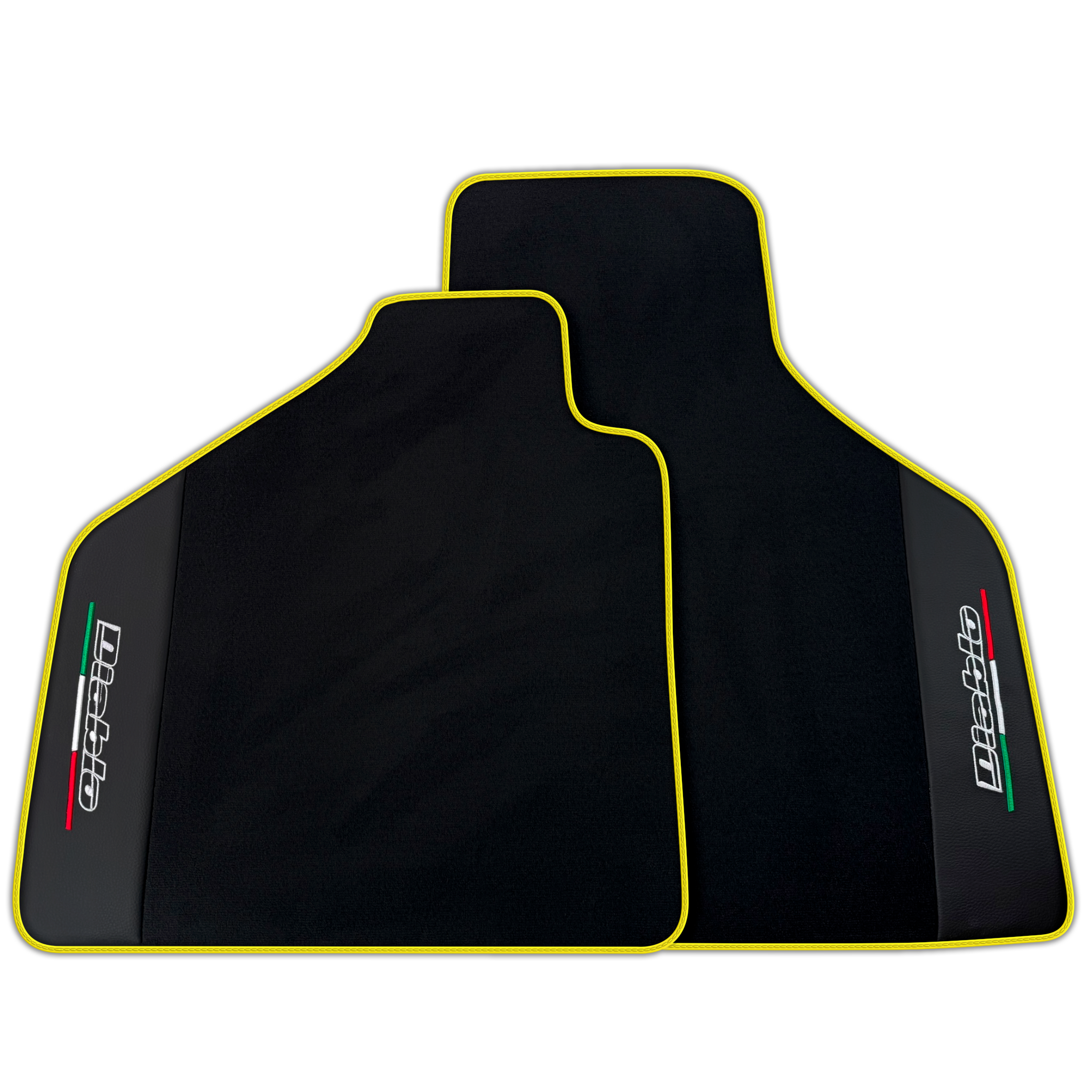 Black Floor Mats for Lamborghini Diablo (1990-2001) | Premium Leather