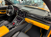Customizable Floor Mats For Lamborghini Urus Black Tailored With Yellow Trim